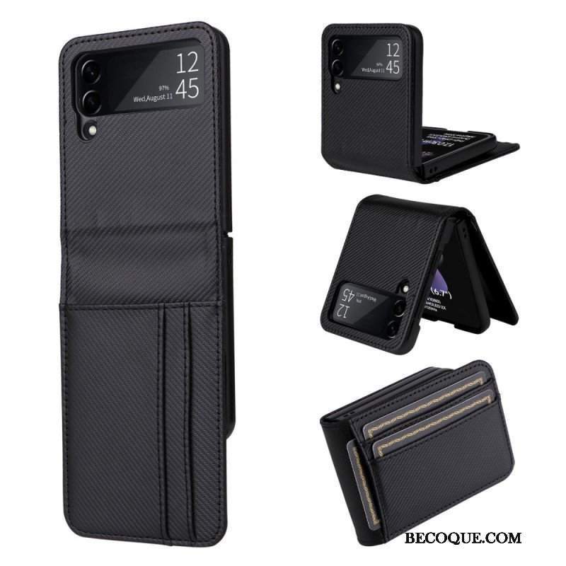 Case do Samsung Galaxy Z Flip 4 Etui Folio Etui Na Karty Retro Z Efektem Skóry