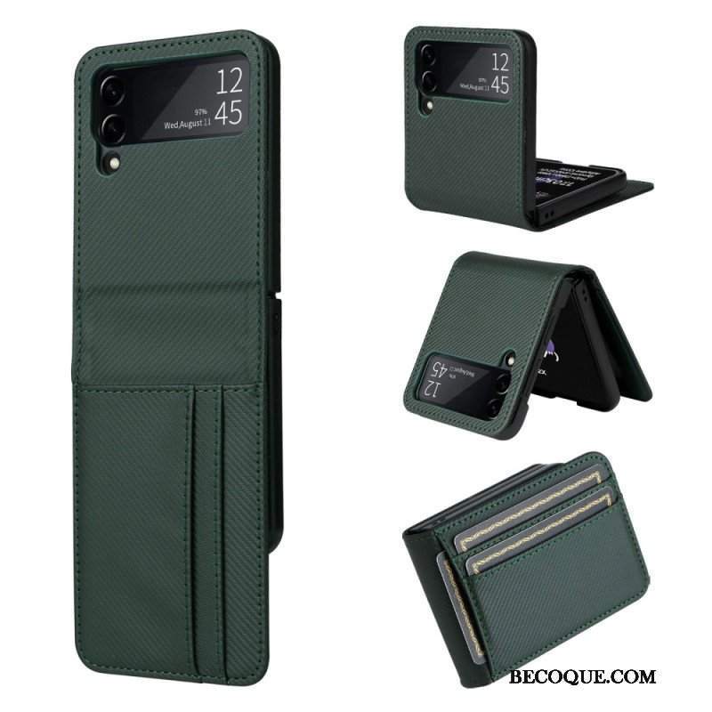 Case do Samsung Galaxy Z Flip 4 Etui Folio Etui Na Karty Retro Z Efektem Skóry