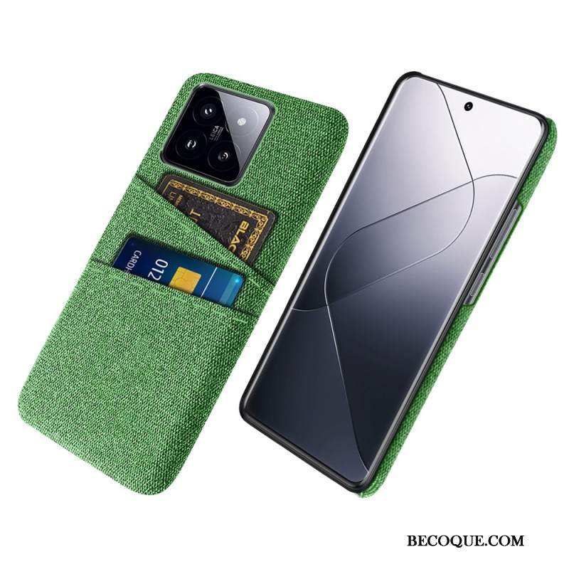 Etui Do Xiaomi 14 Podwójne Etui Na Karty Z Tkaniny