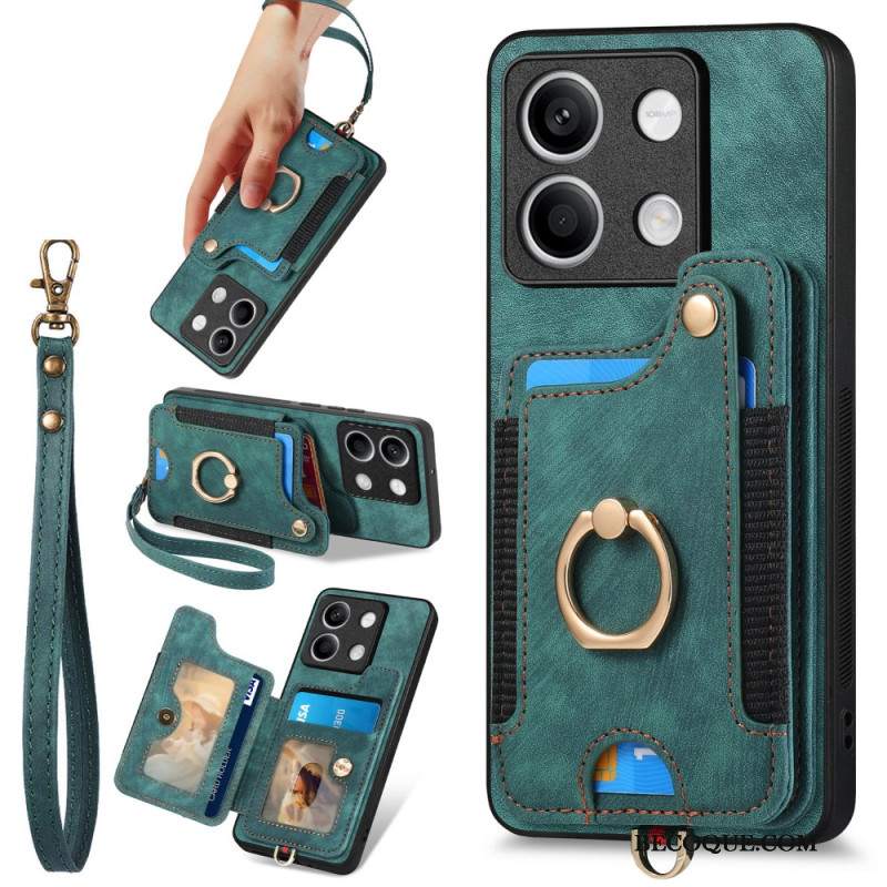 Etui Do Xiaomi Redmi Note 13 4g Vintage Z Etui Na Karty I Smyczą