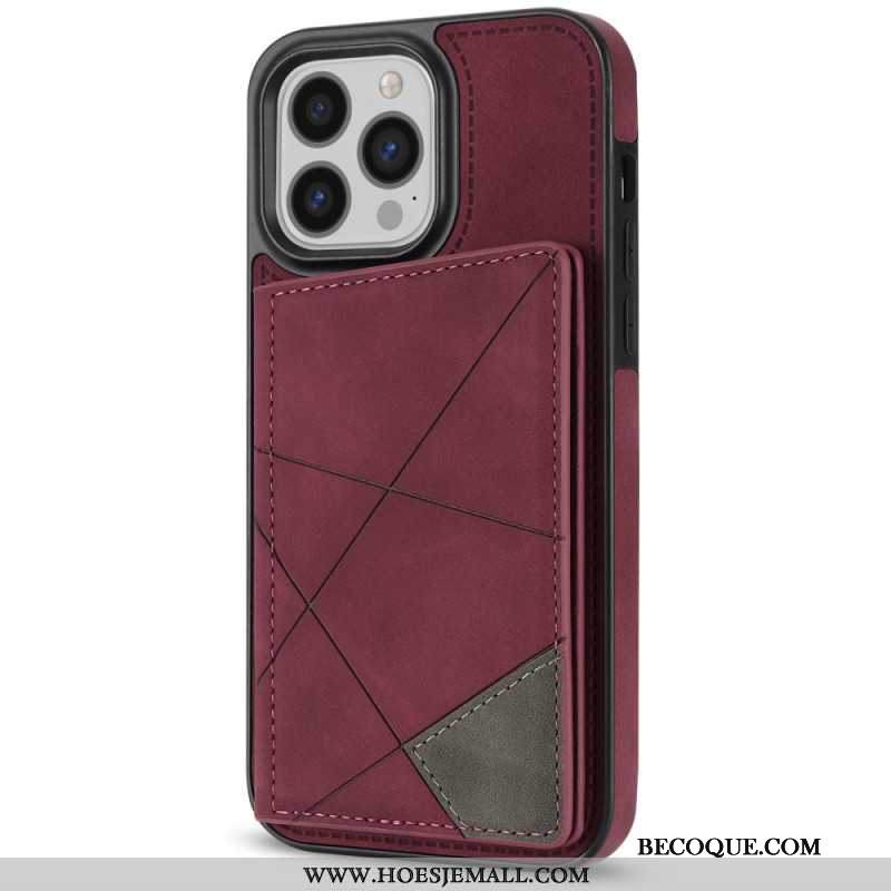 Etui Do iPhone 16 Pro Max Etui Na Karty Ze Wzorami Geometrycznymi