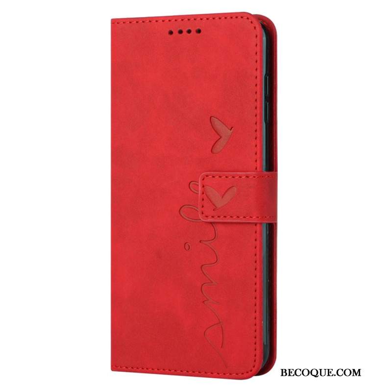 Etui Folio Do Motorola Edge 50 Fusion Uśmiechnij Się Do Smycza