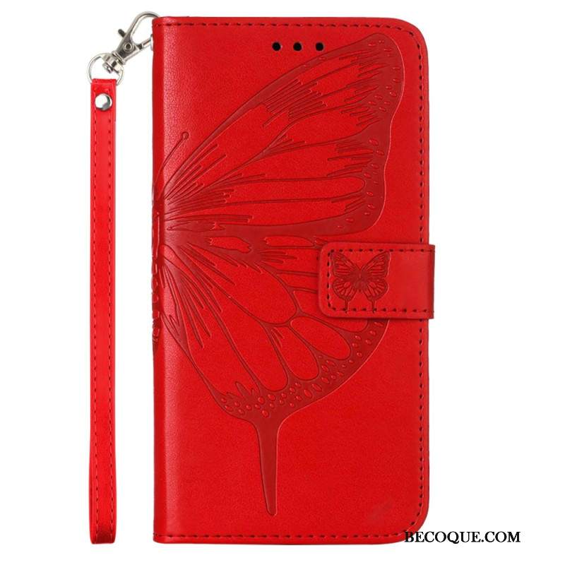 Etui Folio Do Oppo Reno 11 Pro 5g Kwiatowy Motyl Z Paskiem