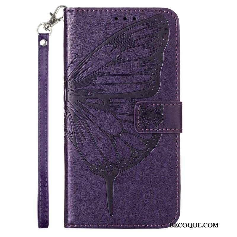 Etui Folio Do Oppo Reno 11 Pro 5g Kwiatowy Motyl Z Paskiem