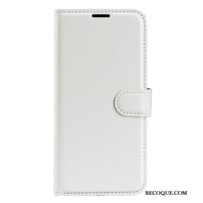 Etui Folio Do Samsung Galaxy A55 5g Klasyczna Sztuczna Skóra Litchi