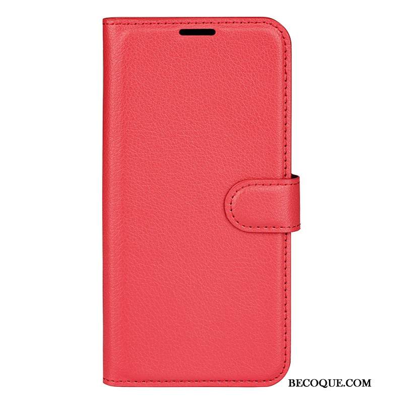 Etui Folio Do Samsung Galaxy A55 5g Klasyczna Sztuczna Skóra Litchi