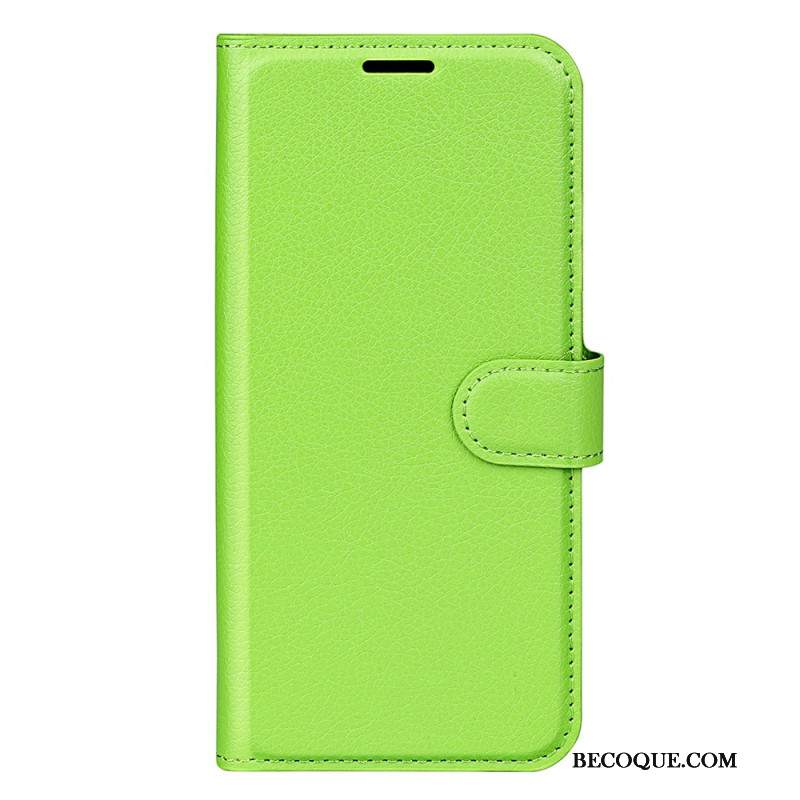 Etui Folio Do Samsung Galaxy A55 5g Klasyczna Sztuczna Skóra Litchi