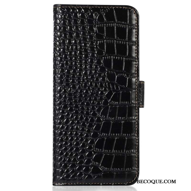 Etui Folio Do Samsung Galaxy A55 5g Styl Krokodyla Z Blokowaniem Rfid