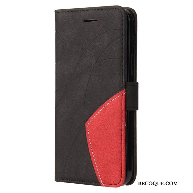 Etui Folio Do Xiaomi 14 Pro Dwukolorowe Faliste Linie