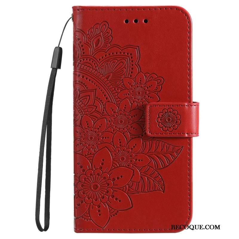 Etui Folio Do Xiaomi 14 Pro Kwiatowy Wzór Z Paskiem