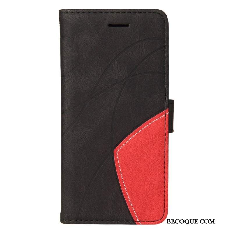 Etui Folio Do Xiaomi 14t Dwukolorowa Falista Linia