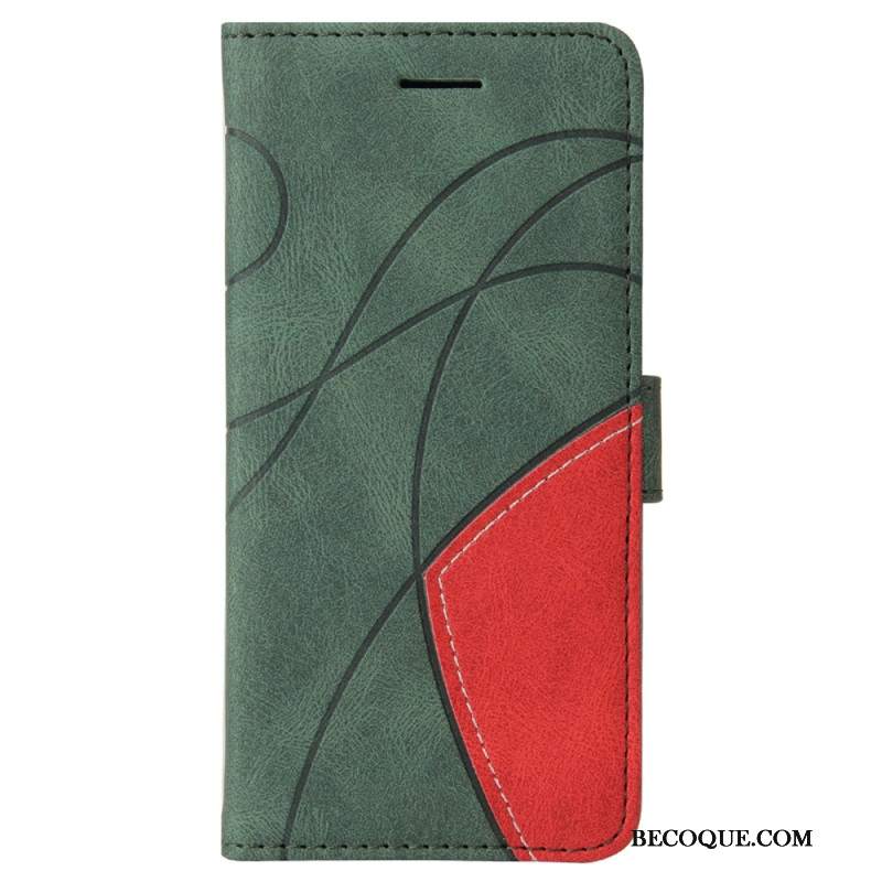 Etui Folio Do Xiaomi 14t Dwukolorowa Falista Linia