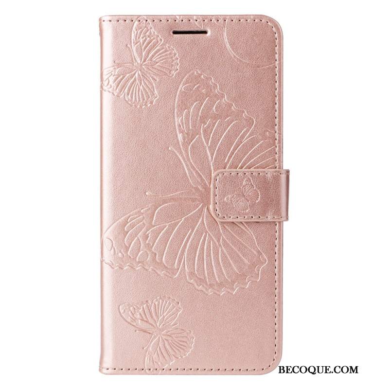 Etui Folio Do Xiaomi Redmi Note 13 4g Gigantyczne Motyle Z Paskiem