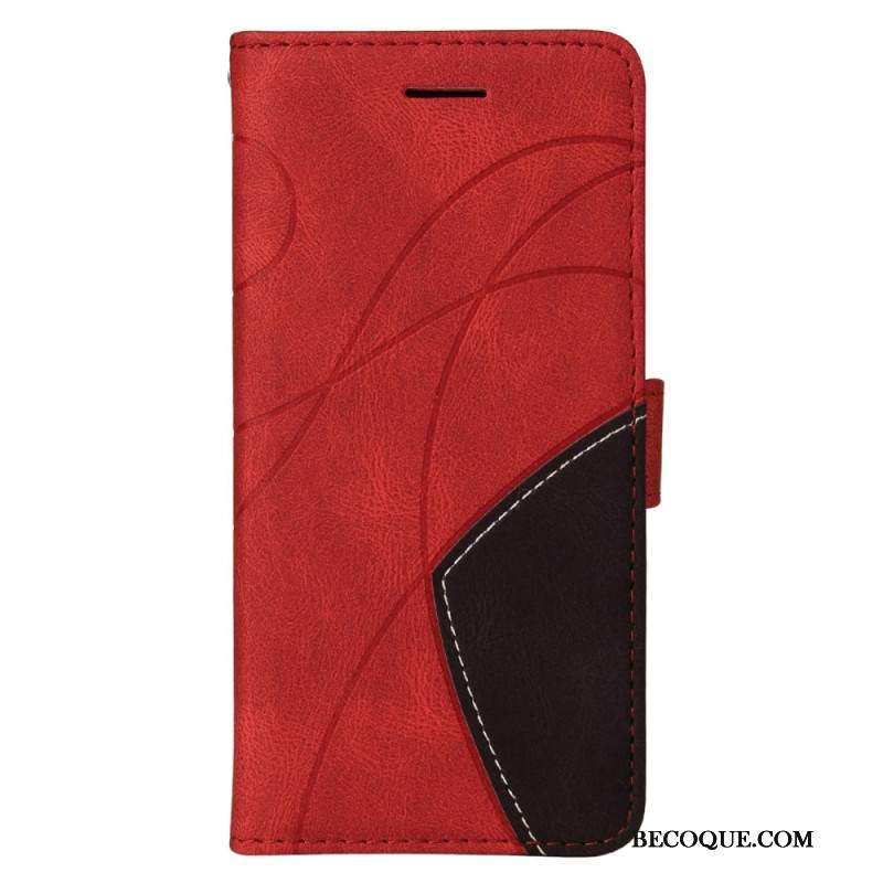 Etui Folio Do Xiaomi Redmi Note 13 Pro 4g Dwukolorowe I Linie