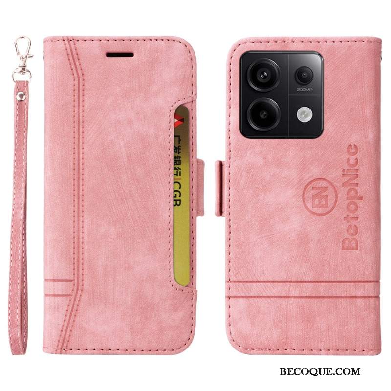 Etui Folio Do Xiaomi Redmi Note 13 Pro 5g Skórzany Styl Betopnice