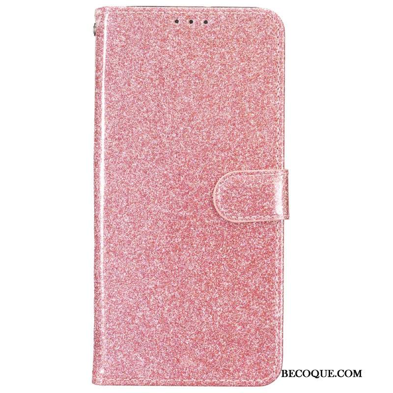 Etui Folio Do iPhone 16 Cekiny Z Paskami