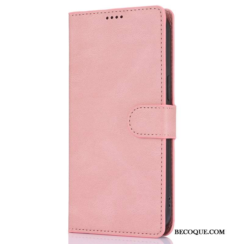 Etui Folio Do iPhone 16 Pro Max Styl Koziej Skóry