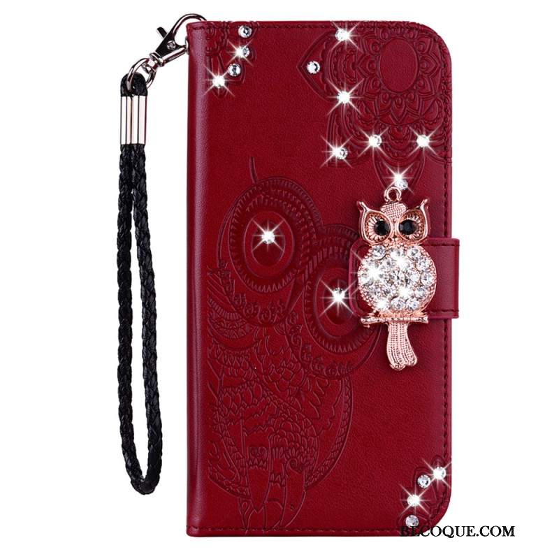 Etui Folio Google Pixel 8 Pro Mandala I Amulet Sowy Etui Ochronne