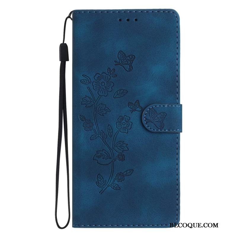 Etui Folio Google Pixel 8 Ładne Kwiaty Z Paskiem Etui Ochronne