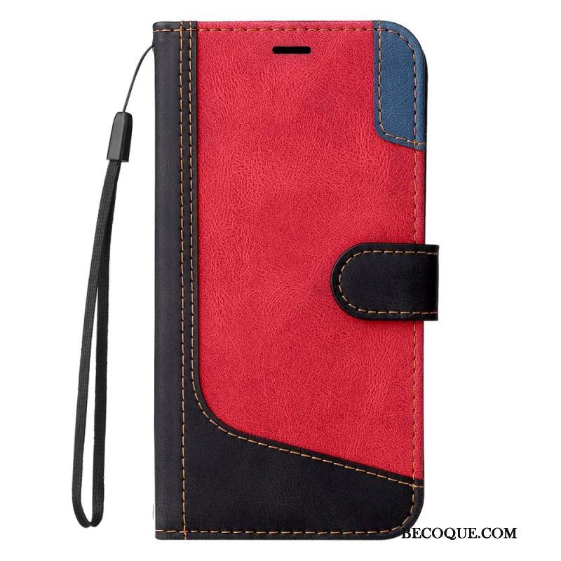 Etui Folio Google Pixel 8a Trójkolorowy Z Paskiem Etui Ochronne