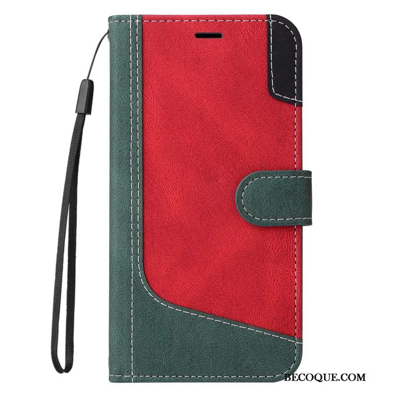 Etui Folio Google Pixel 8a Trójkolorowy Z Paskiem Etui Ochronne