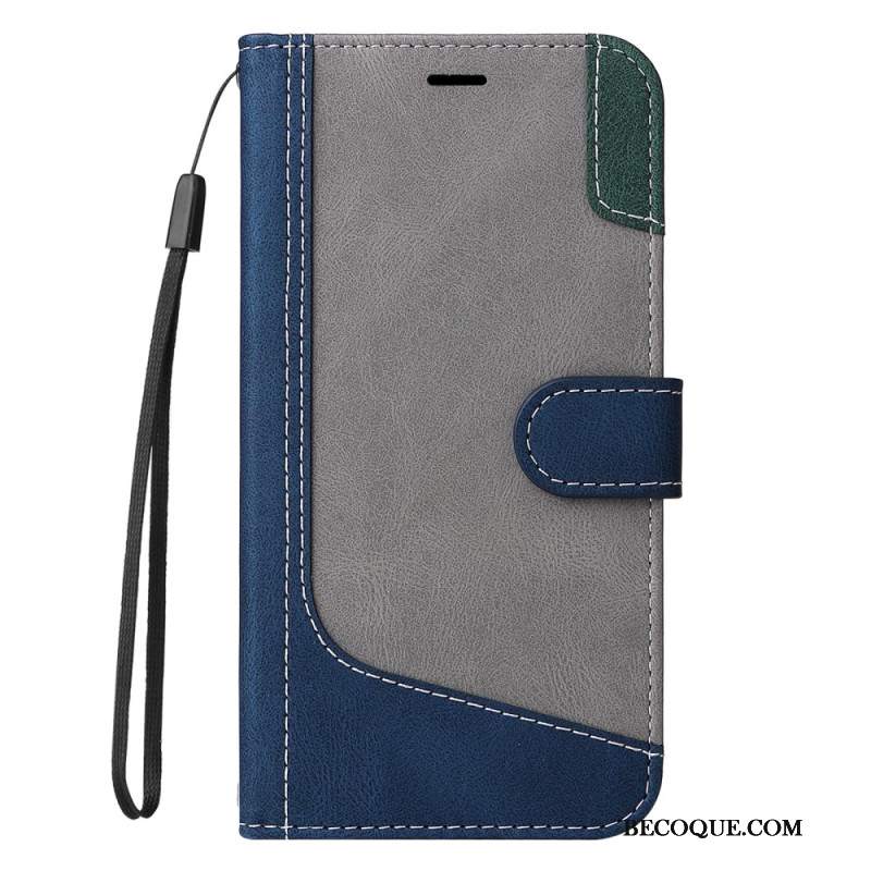 Etui Folio Google Pixel 8a Trójkolorowy Z Paskiem Etui Ochronne