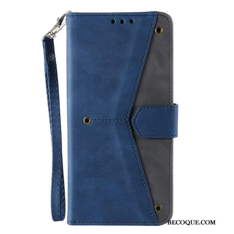 Etui Folio Motorola Edge 50 Pro Dwukolorowy Z Paskiem Etui Ochronne