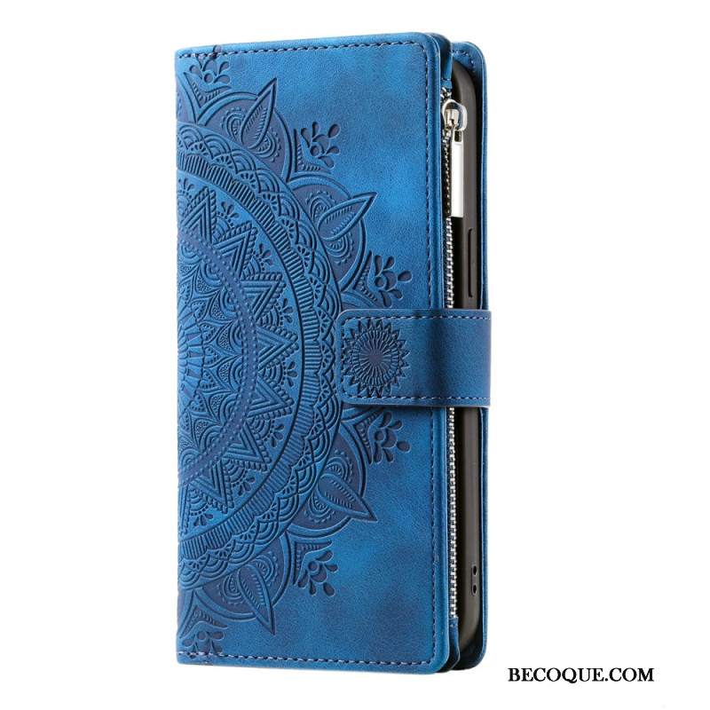 Etui Folio Motorola Edge 50 Pro Mandala Z Efektem Zamszu Z Paskiem