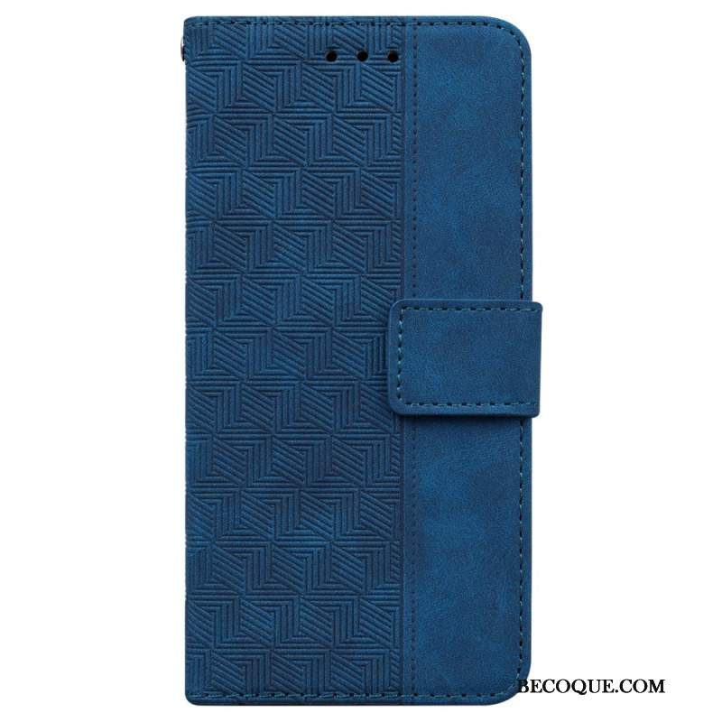 Etui Folio Motorola Edge 50 Pro Tkany Wzór Na Ramiączkach