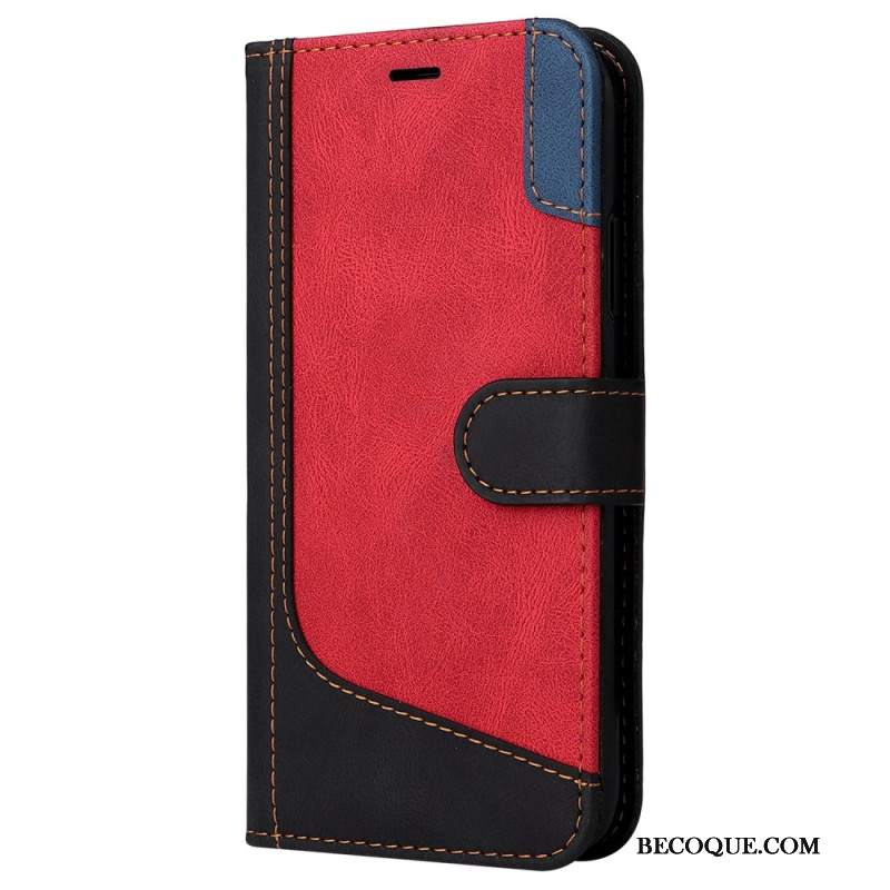 Etui Folio Motorola Edge 50 Pro Trójkolorowy Z Paskiem Etui Ochronne