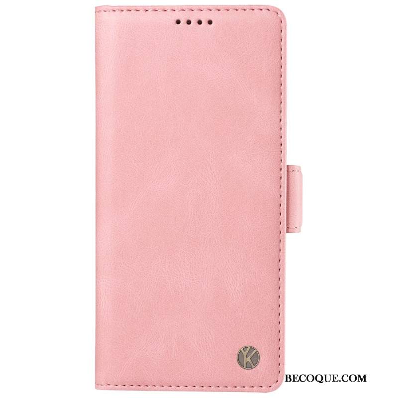 Etui Folio Motorola Edge 50 Ultra Efekt Zamszu Yikatu Etui Ochronne