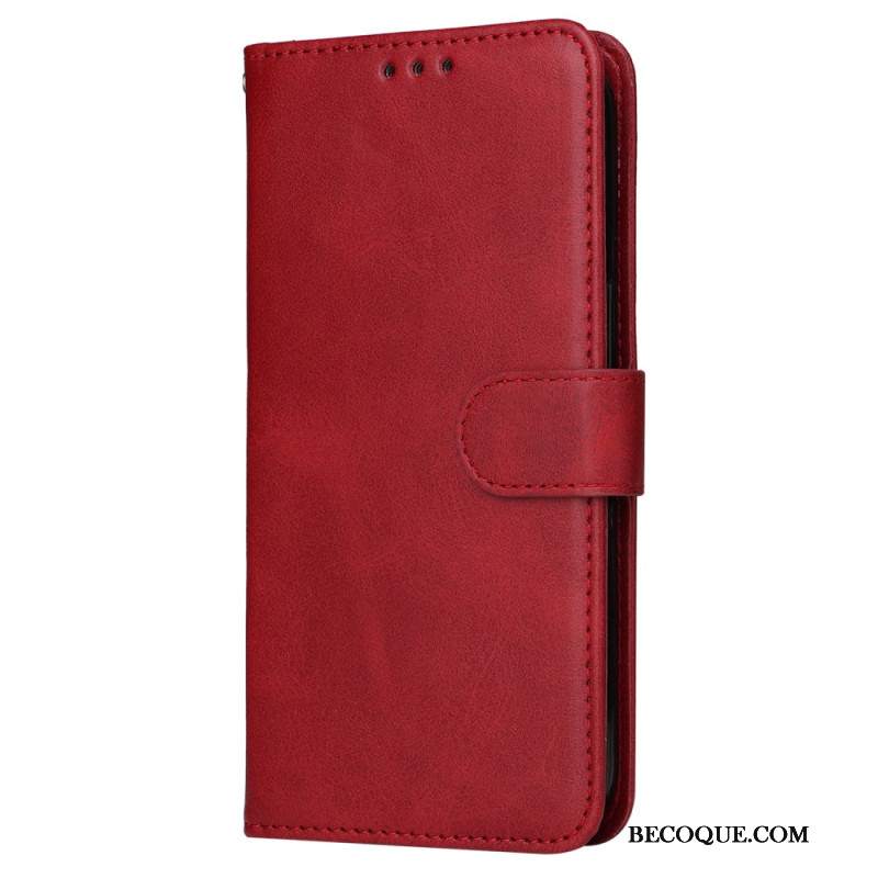 Etui Folio Oppo Reno 11 5g Efekt Gładkiej Skóry Z Paskiem Etui Ochronne