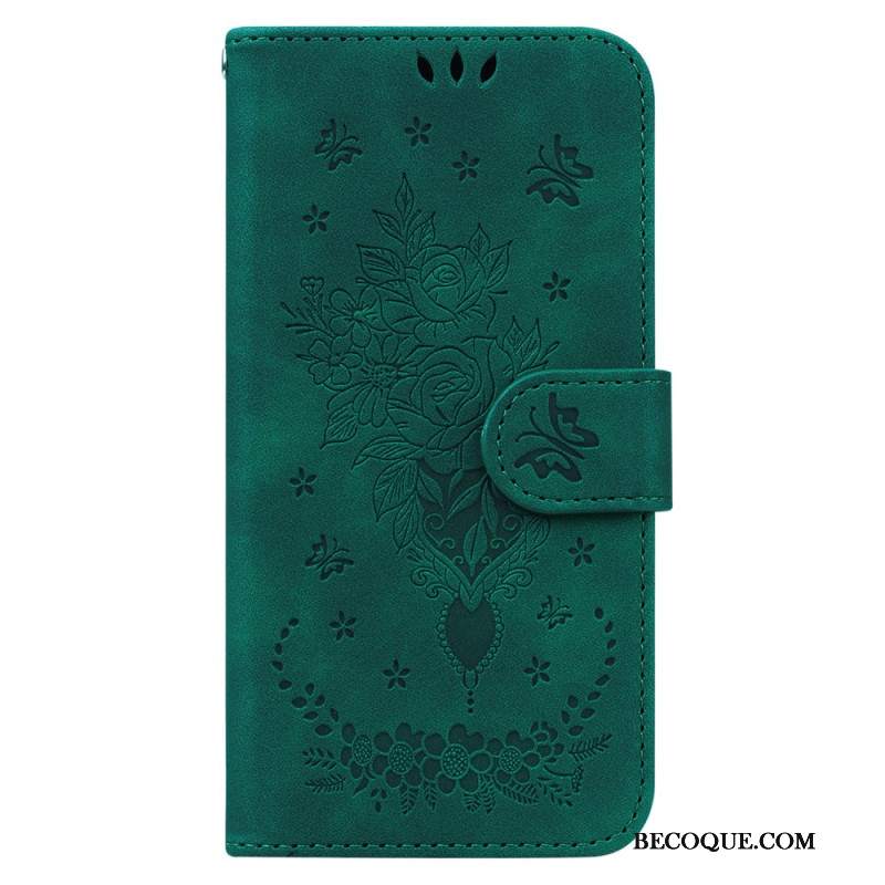 Etui Folio Oppo Reno 11 Pro 5g Kwiatowy Wzór Z Paskiem Etui Ochronne