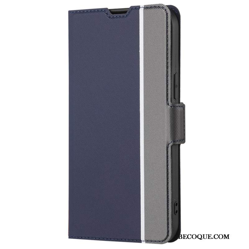 Etui Folio Oppo Reno 11f 5g Dwukolorowa Tekstura Diagonalna