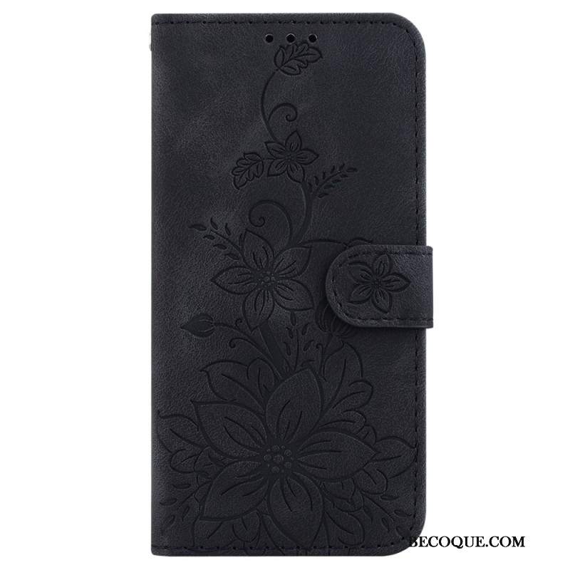 Etui Folio Oppo Reno 11f 5g Kwiaty Lilii Z Paskiem Etui Ochronne