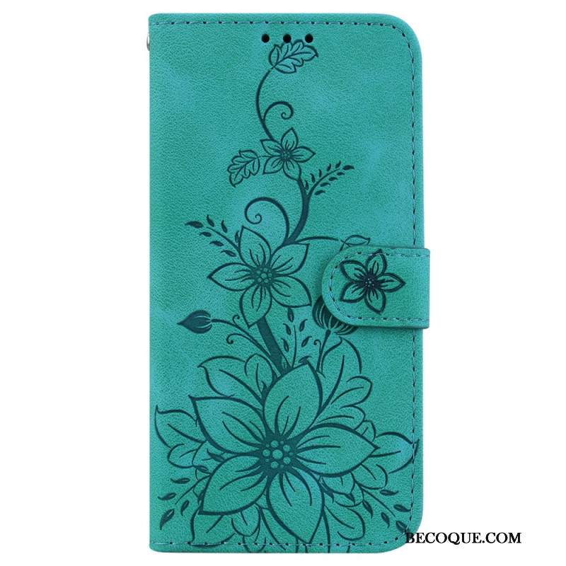 Etui Folio Oppo Reno 11f 5g Kwiaty Lilii Z Paskiem Etui Ochronne