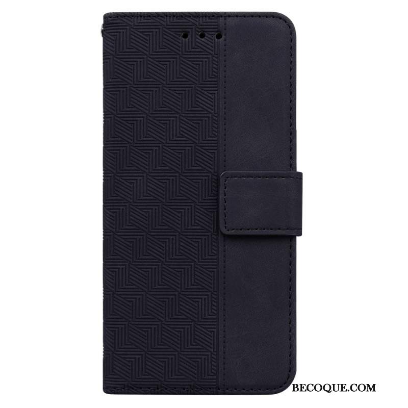 Etui Folio Oppo Reno 11f 5g Tkany Wzór Na Ramiączkach Etui Ochronne