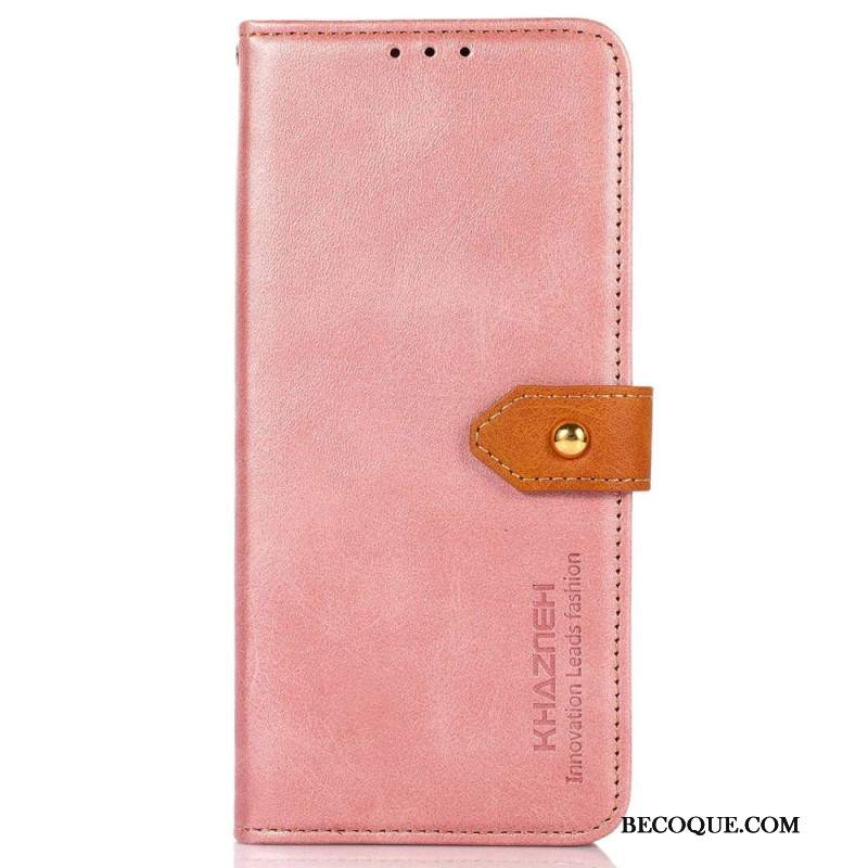 Etui Folio Oppo Reno 12 5g Złota Zapinka Khazneh Etui Ochronne