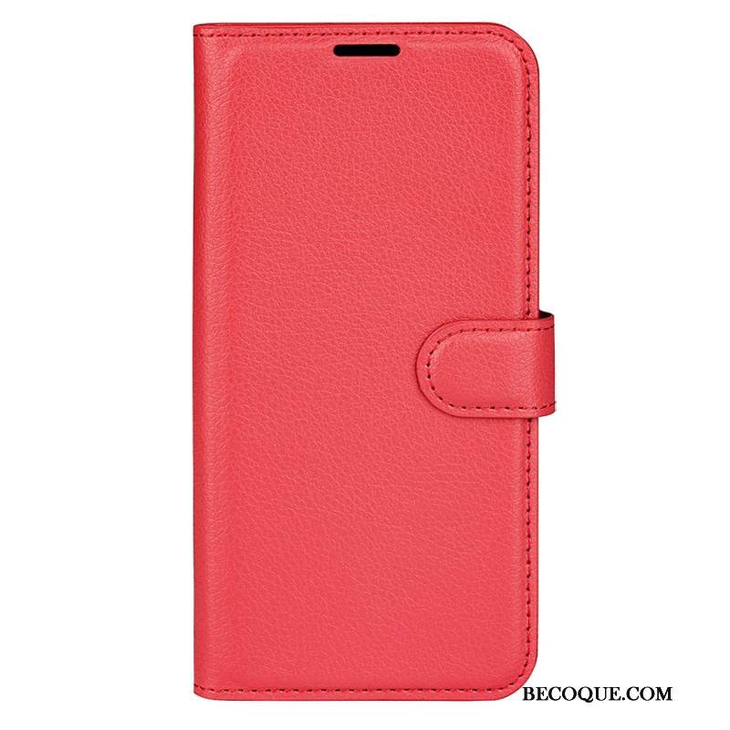 Etui Folio Oppo Reno 12 Pro 5g Klasyczna Sztuczna Skóra Litchi Etui Ochronne