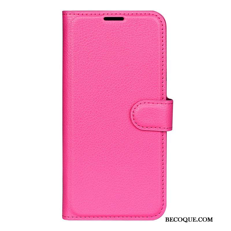 Etui Folio Oppo Reno 12 Pro 5g Klasyczna Sztuczna Skóra Litchi Etui Ochronne