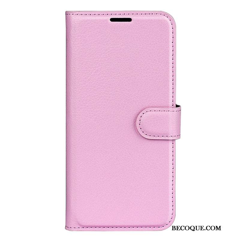 Etui Folio Oppo Reno 12 Pro 5g Klasyczna Sztuczna Skóra Litchi Etui Ochronne