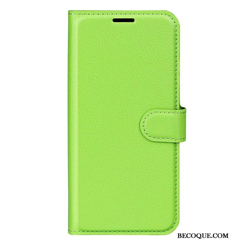 Etui Folio Oppo Reno 12 Pro 5g Klasyczna Sztuczna Skóra Litchi Etui Ochronne