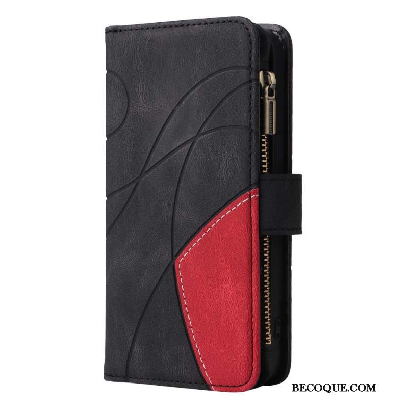 Etui Folio Oppo Reno 12f 5g Dwukolorowy Portfel O Falistej Linii