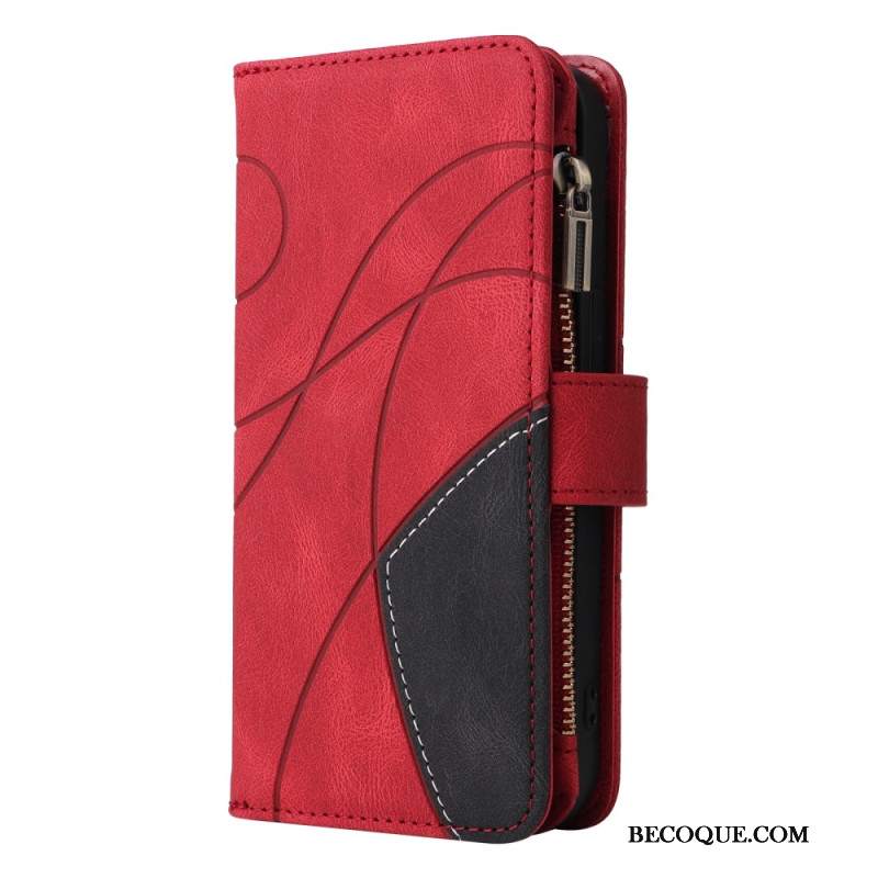 Etui Folio Oppo Reno 12f 5g Dwukolorowy Portfel O Falistej Linii