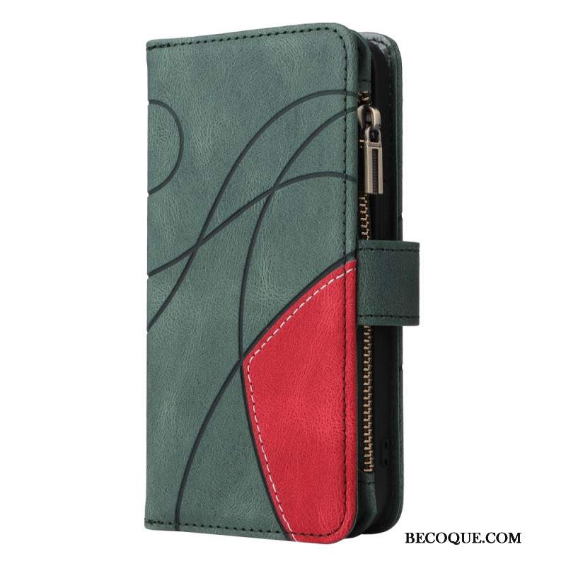 Etui Folio Oppo Reno 12f 5g Dwukolorowy Portfel O Falistej Linii