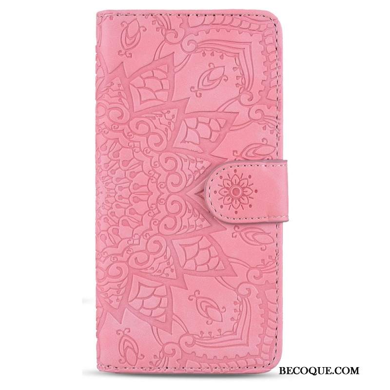 Etui Folio Samsung Galaxy A55 5g Grawerowane Kwiaty Etui Ochronne