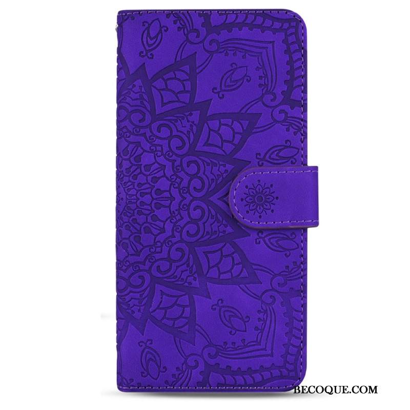 Etui Folio Samsung Galaxy A55 5g Grawerowane Kwiaty Etui Ochronne