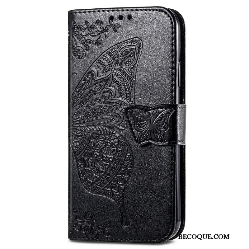 Etui Folio Samsung Galaxy S24 Ultra 5g Barokowy Motyl Z Paskiem