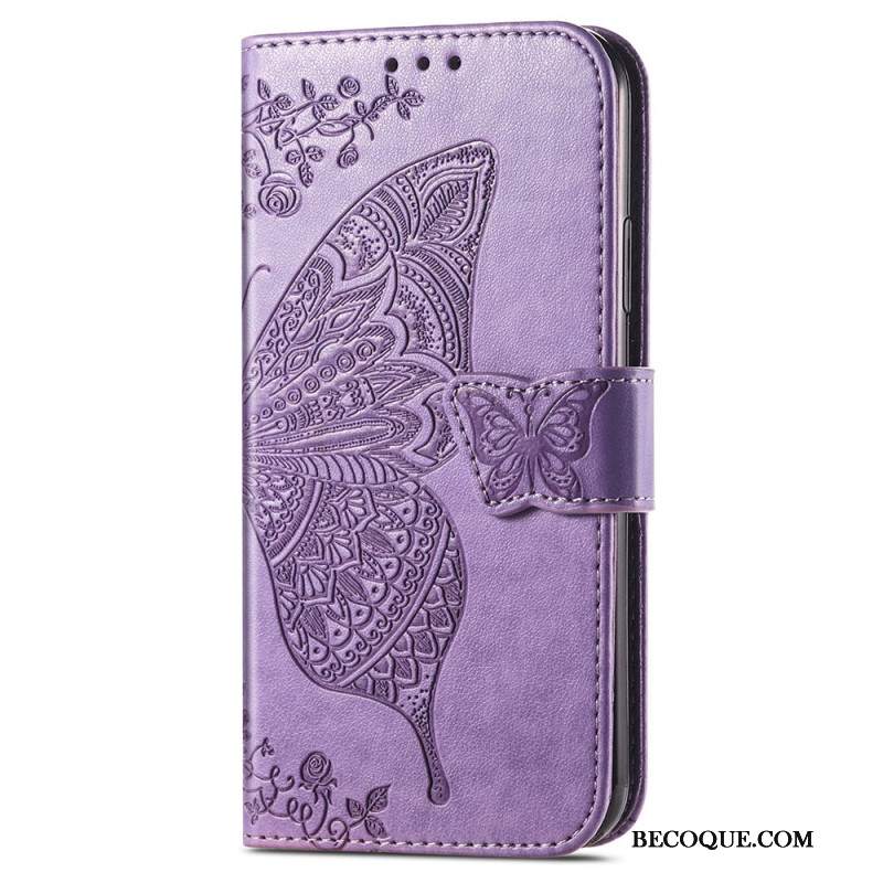 Etui Folio Samsung Galaxy S24 Ultra 5g Barokowy Motyl Z Paskiem