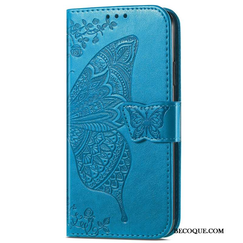 Etui Folio Samsung Galaxy S24 Ultra 5g Barokowy Motyl Z Paskiem